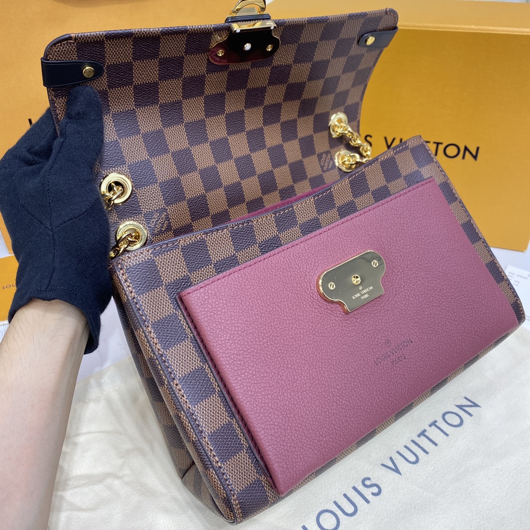 Louis Vuitton VAVIN PM Handbag Damier Ebene N40109 Bordeaux